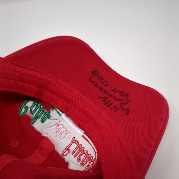 Cabo San Lucas Slideback Hat Red One Size Adjustable Embroidered Explosion Caps - Picture 9 of 10